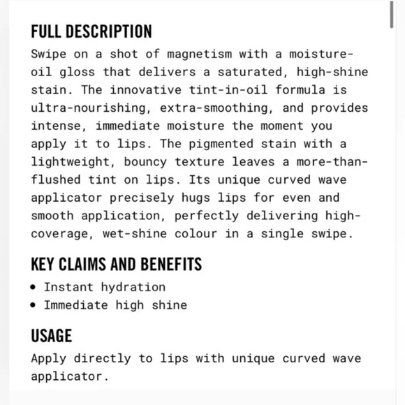 Mac Cosmetics Shot Of Colour Lip Oil | Let's Go Streakin' | Brand New in Box - Picture 3 of 16